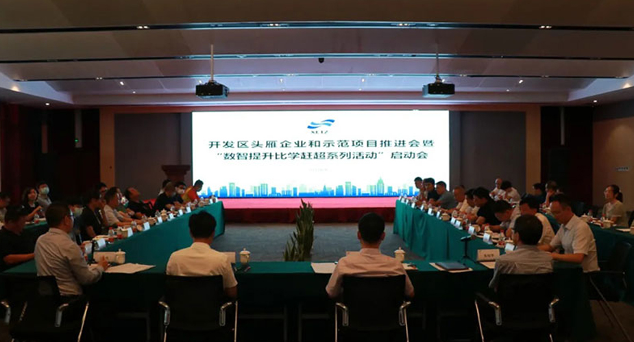 开发区头雁企业和示范项目推进会暨“数智提升比学赶超系列活动”启动会在威廉希尔举行